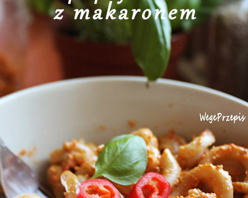 Pesto paprykowe z makaronem (wegańskie)