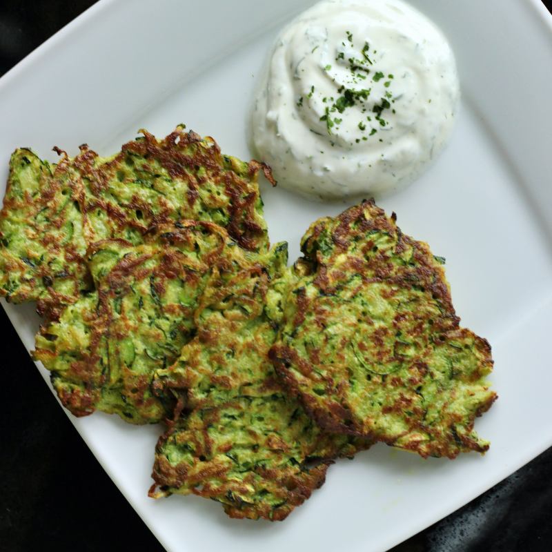 Placki z cukinii z mąką z pestek dyni (keto, bezglutenowe)